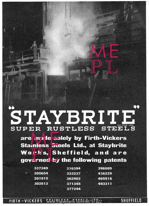 : Firth Brown Staybrite Super Rustless Aircraft Steels : Firth Brown Staybrite Super Rustless Aircraft Steels