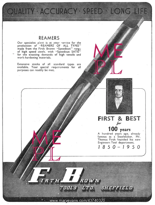 : Firth Brown Tools - Reamers Of All Types. Speedicut : Firth Brown Tools - Reamers Of All Types. Speedicut