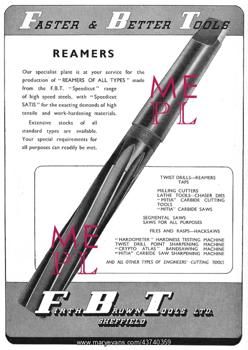: Firth Brown Tools - Speedicut Reamers : Firth Brown Tools - Speedicut Reamers