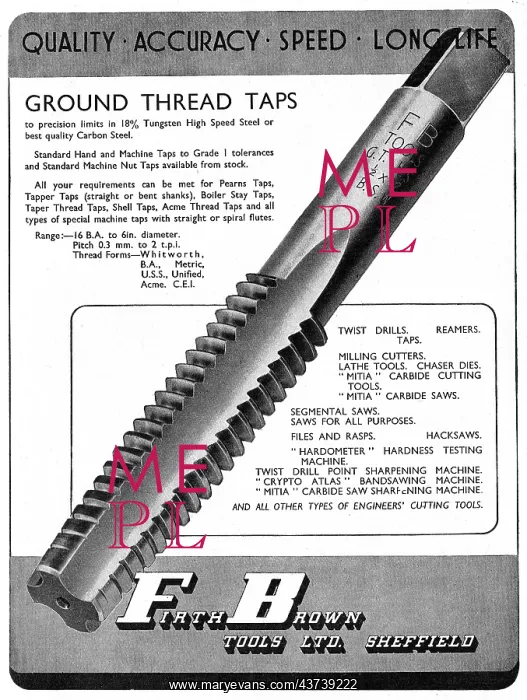 : Firth Brown Tools - Taps, Dies, Drills, Reamers & Saws : Firth Brown Tools - Taps, Dies, Drills, Reamers & Saws