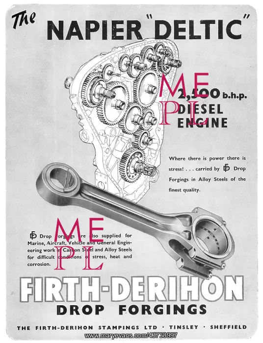 : Firth-Derihon Forgings Napier Deltic Diesel Engine : Firth-Derihon Forgings Napier Deltic Diesel Engine