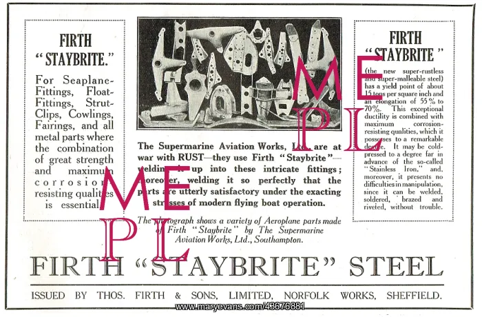 : Firth Staybrite Aircraft Steels : Firth Staybrite Aircraft Steels