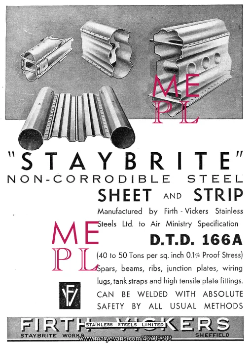 : Firth-Vickers Stainless Staybrite Steels : Firth-Vickers Stainless Staybrite Steels