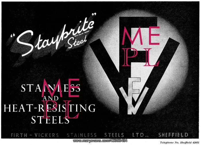  : Firth-Vickers Staybrite Stainless Steels