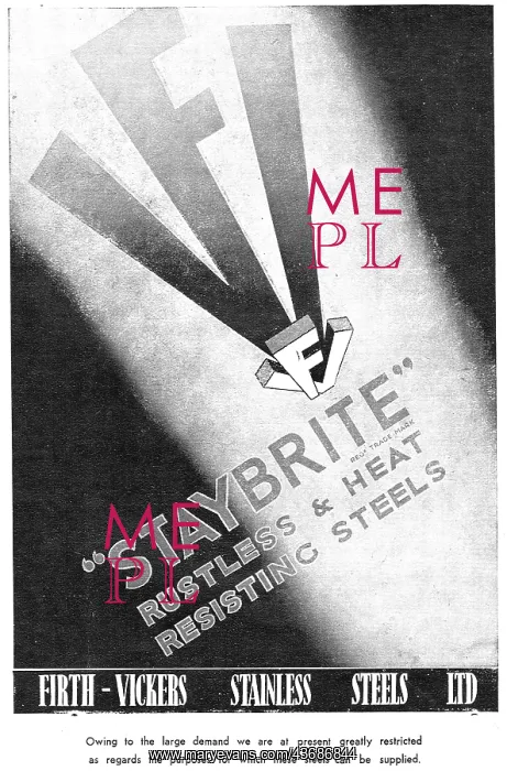 : Firth-Vickers Staybrite Stainless Steels : Firth-Vickers Staybrite Stainless Steels