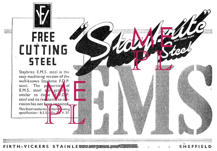 : Firth-Vickers Staybrite Stainless Steels : Firth-Vickers Staybrite Stainless Steels