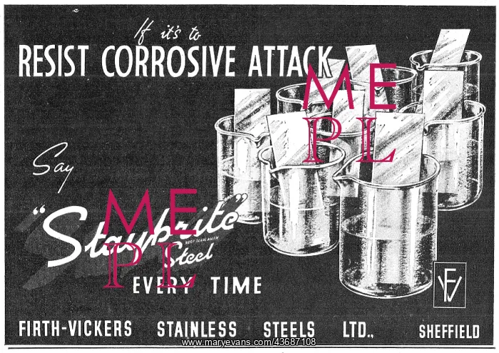 : Firth-Vickers Staybrite Stainless Steels : Firth-Vickers Staybrite Stainless Steels