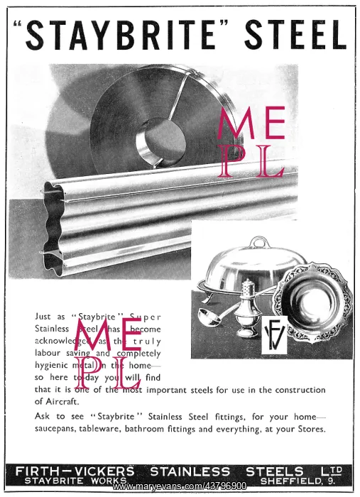 : Firth-Vickers Staybrite Stainless Steels : Firth-Vickers Staybrite Stainless Steels