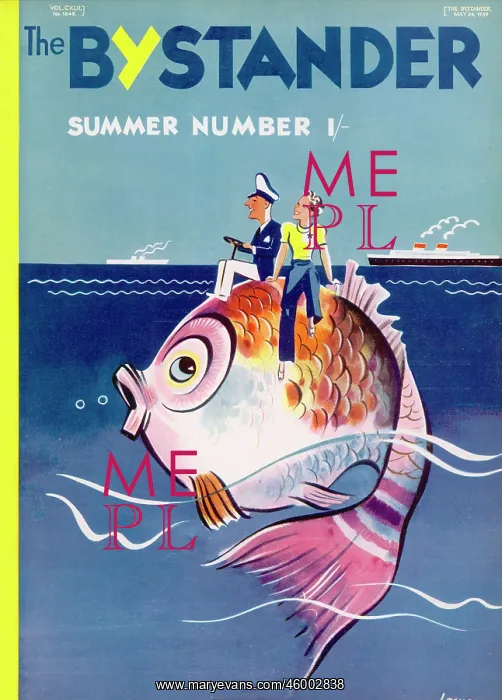 : FISH SAILING COUPLE 1939 : FISH SAILING COUPLE 1939