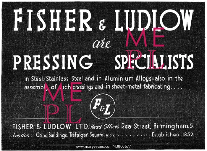 : Fisher & Ludlow Pressings : Fisher & Ludlow Pressings