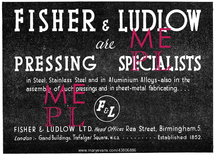 : Fisher & Ludlow Pressings : Fisher & Ludlow Pressings