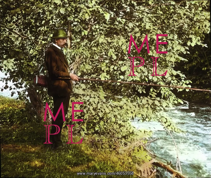 : Fisherman angling trouts at the Grosse Erlauf : Fisherman angling trouts at the Grosse Erlauf