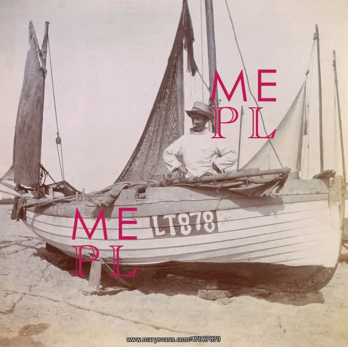 : Fisherman in a boat, Southwold, Suffolk : Fisherman in a boat, Southwold, Suffolk