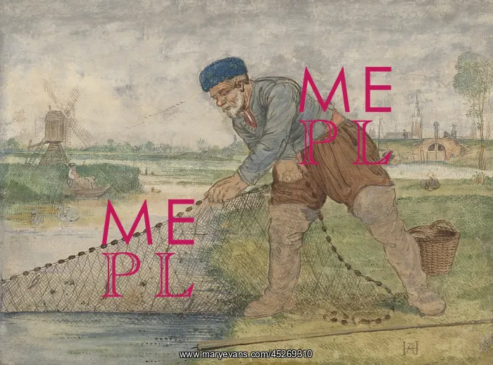 : A Fisherman Hauling in his Net : A Fisherman Hauling in his Net