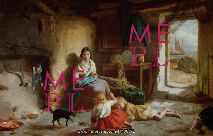 : A Fishermans Cottage ' mother & children : A Fishermans Cottage ' mother & children