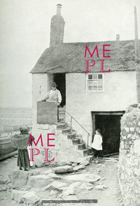 : Fisherman's cottage at Mousehole, Cornwall, England : Fisherman's cottage at Mousehole, Cornwall, England