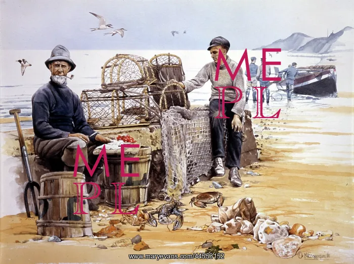 : Fishermen and lobster pots : Fishermen and lobster pots