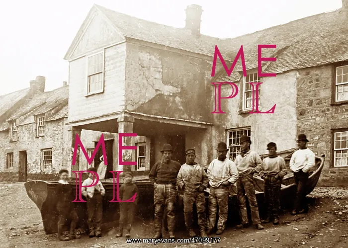  : Fishermen, Newlyn, Cornwall, Victorian period