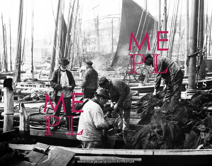  : Fishermen in Newlyn, Cornwall - Victorian period