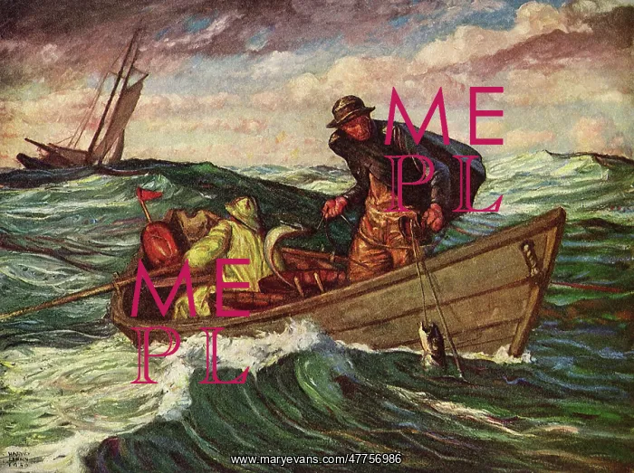  : Fishermen on Small Rowboat