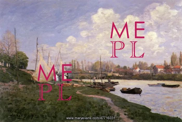 : Fishermen Spreading Out their Nets, by Alfred Sisley : Fishermen Spreading Out their Nets, by Alfred Sisley