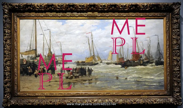 : Fishing Pinks in Breaking Waves, c. 1875-1885, by Hendrik Wi : Fishing Pinks in Breaking Waves, c. 1875-1885, by Hendrik Wi