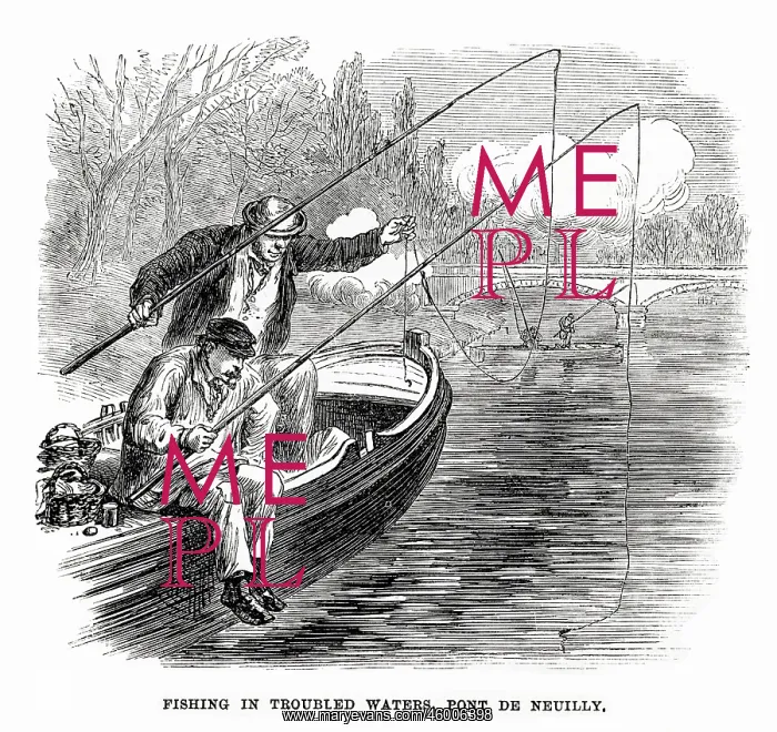 : Fishing at the Pont de Neuilly; Paris Commune 1871 : Fishing at the Pont de Neuilly; Paris Commune 1871