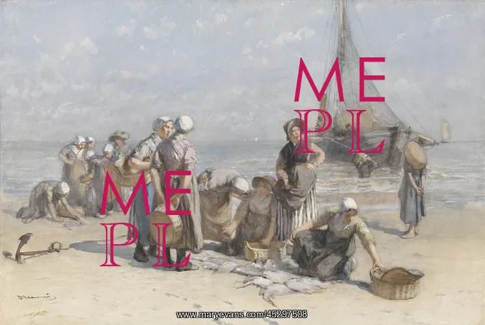 : Fishwives on the Beach at Scheveningen : Fishwives on the Beach at Scheveningen