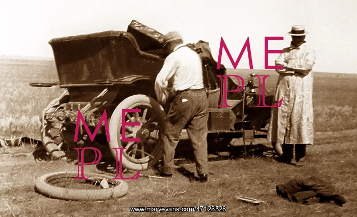  : Fixing a puncture, early 1900s