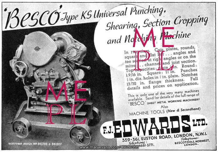 : F.J.Edwards KS Universal Punching, Shearing : F.J.Edwards KS Universal Punching, Shearing