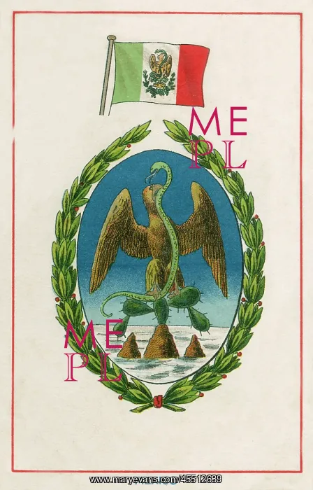 : The Flag and Arms of Mexico : The Flag and Arms of Mexico