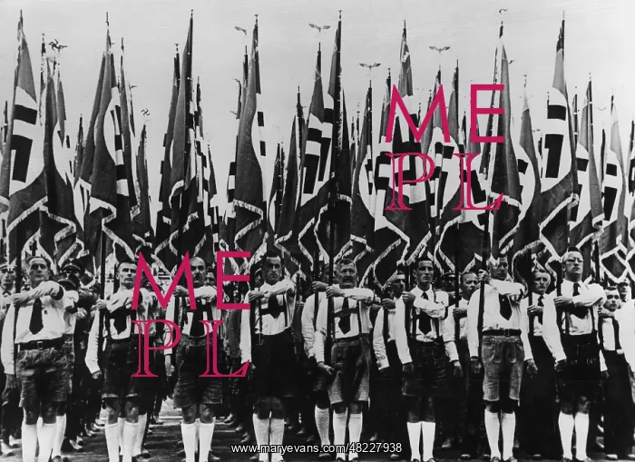 : Flag bearers of the VdA in Stuttgart, 1937 : Flag bearers of the VdA in Stuttgart, 1937