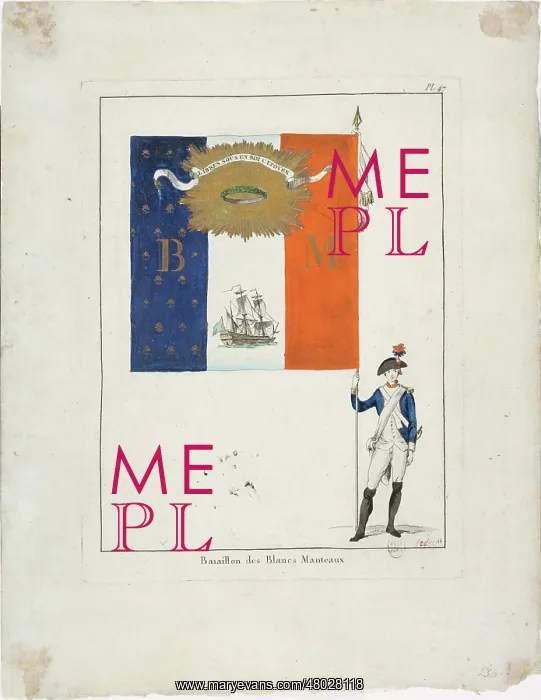  : Flag of the Blancs-Manteaux battalion