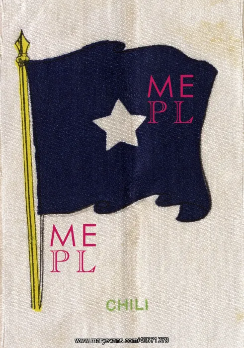 : The Flag of Chile - Silk backing : The Flag of Chile - Silk backing