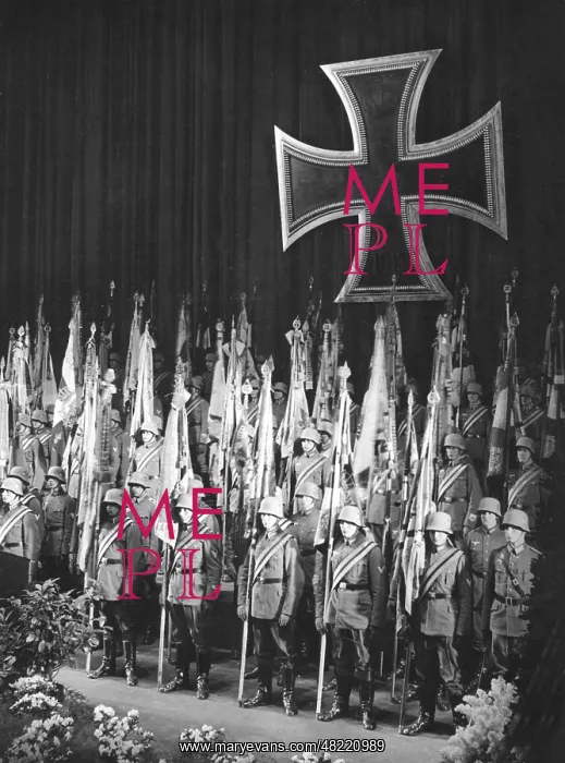 : Flag parade on Heldengedenktag in Berlin, 1936 : Flag parade on Heldengedenktag in Berlin, 1936