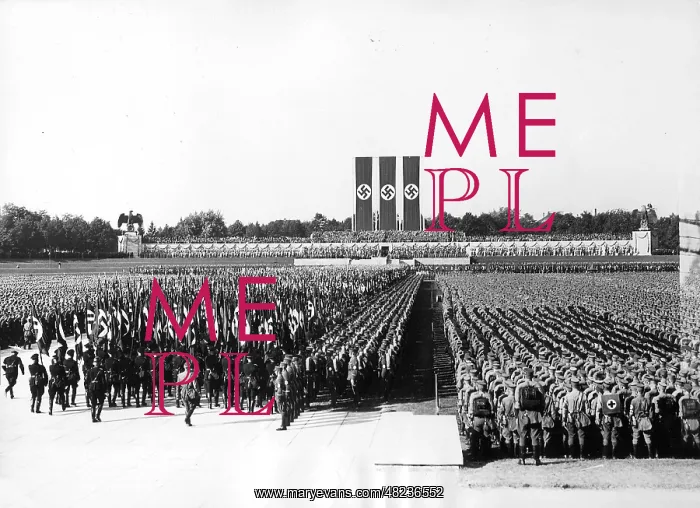 : Flag parade during the Nuremberg Rally, 1936 : Flag parade during the Nuremberg Rally, 1936