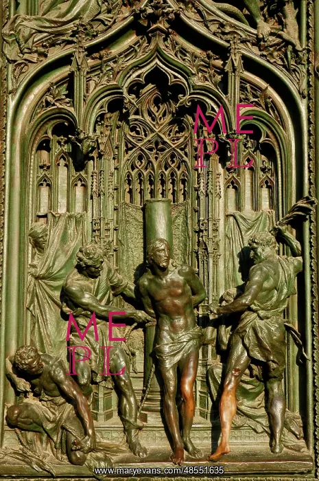 : Flagellation of Christ. Door. Relief. Milan Cathedral. Italy : Flagellation of Christ. Door. Relief. Milan Cathedral. Italy