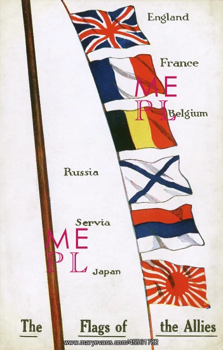  : Flags of the Allied countries during WWI