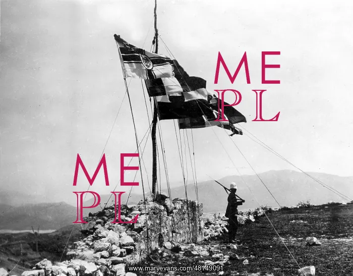 : Flags of the great powers in Shkoder, 1913 : Flags of the great powers in Shkoder, 1913