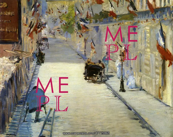  : Flags Line City Street, by Manet