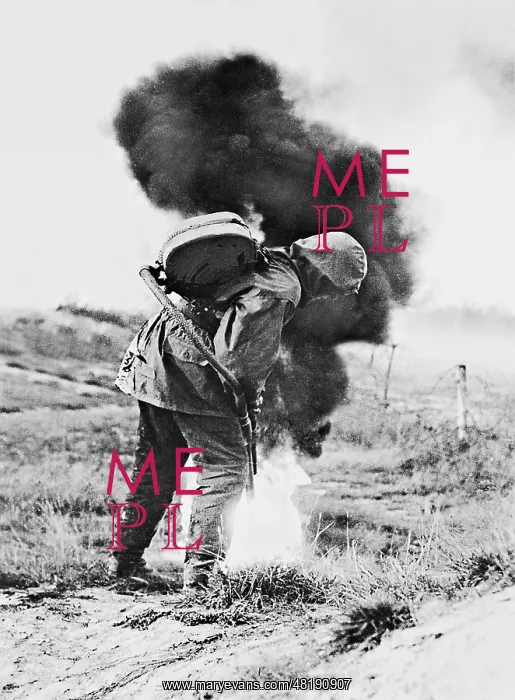: Flame thrower during an exercise, 1943 : Flame thrower during an exercise, 1943