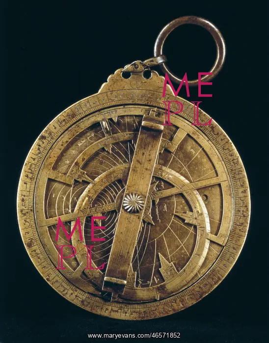 : Flat Arabian astrolabe from 16th c : Flat Arabian astrolabe from 16th c