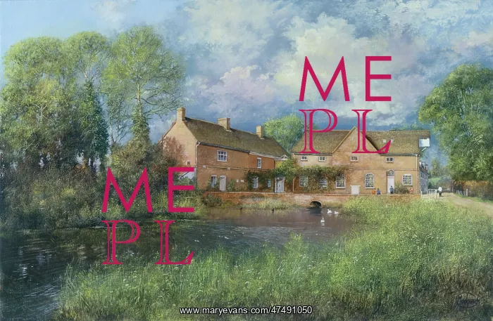  : Flatford Mill – with three white swans