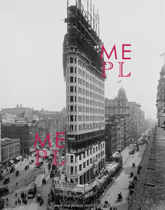 : Flatiron Building during construction in ? : Flatiron Building during construction in ?