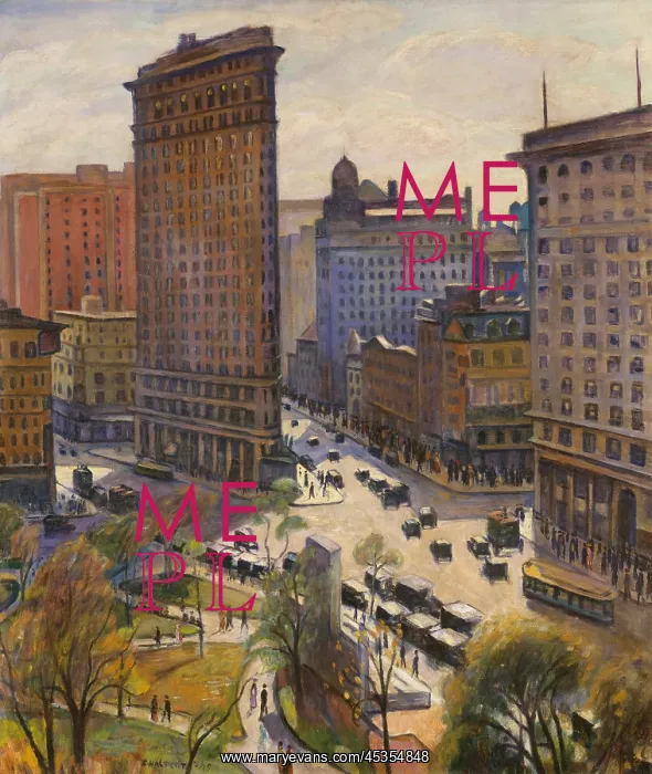 : THE FLATIRON BUILDING, by Samuel Halpert, 1919 : THE FLATIRON BUILDING, by Samuel Halpert, 1919