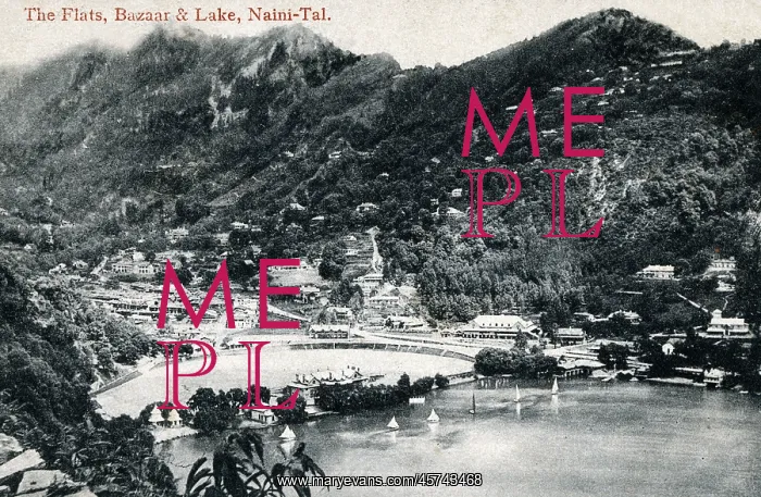 : The Flatts, Bazaar and Lake, Nainital District, India : The Flatts, Bazaar and Lake, Nainital District, India