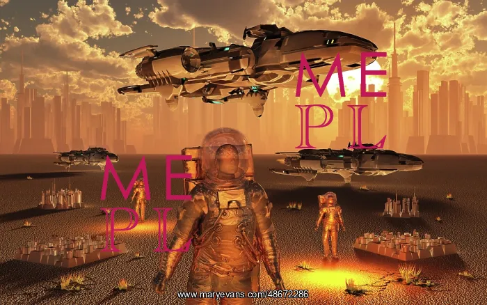 : A fleet of spaceships landing at a city complex : A fleet of spaceships landing at a city complex