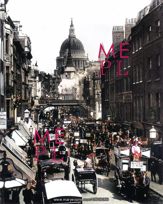 : Fleet Street, London, c.1894 : Fleet Street, London, c.1894