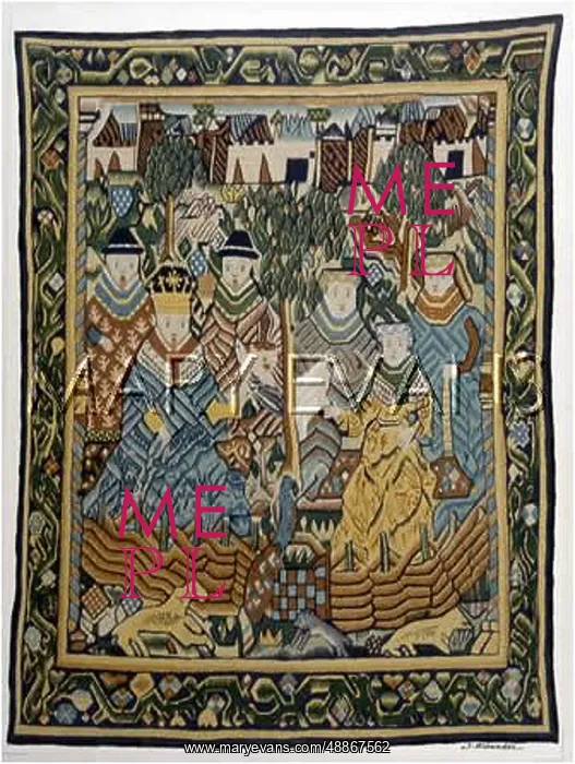 : Flemish tapestry of a king out hunting : Flemish tapestry of a king out hunting