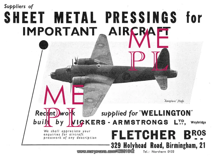 : Fletcher Bros Sheet Metal Pressings 1939 : Fletcher Bros Sheet Metal Pressings 1939